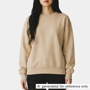 Aritzia TNA CozyAF Fleece Tan Pullover Sweater, Casual Top, Sz 1